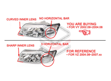 SET LH+RH Head Light (Projector Chrome) Headlights For Holden Commodore VY S1 S2 2002-2004 Berlina