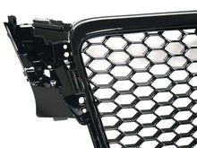 Badgeless RS4 Style Gloss Black Honeycomb Front Grille For Audi A4 S4 B8 2009–2012