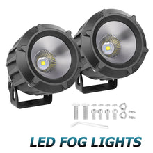 Pair 3.5" 50W Round LED Driving Lights Spot Pods OffRoad Truck Headlights Work 4WD