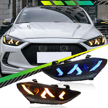 LED Black Headlight Assembliy Front Lamp DRL for Hyundai Elantra 2017-2018