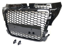 Gloss Black RS3 Style Honeycomb Grille for Audi A3 8P 2009–2013