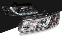 SET LH+RH Head Light With LED DRL (Chrome) For Holden Commodore VZ 2004-2007
