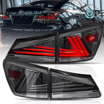 LED Tail Lights Smoked Fits Lexus IS250 IS350 ISF 2006-13 W/Animation Pair