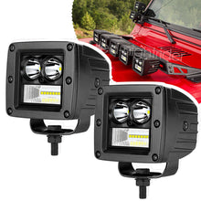 2x 3" LED Cube Pods Work Light Bar Hyper Spot Flood Driving Fog Offroad ATV 4WD