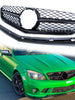 Gloss Black Honeycomb Front Grill for Mercedes W204 Sedan C63 AMG 2008-2011 Pre-LCI