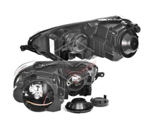 Pair LH+RH Head Light Lamp (Dark Grey) For Volkswagen VW Golf MK5 2004-2008