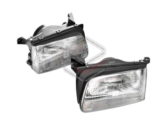 Set Pair LH+RH Head Light Lamp Flush/Lined Lens For Holden Rodeo TF Ute 1998-2003