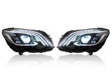 Maybach Style LED Headlights For 2015-2021 Mercedes C-Class W205 W/Blue DRL