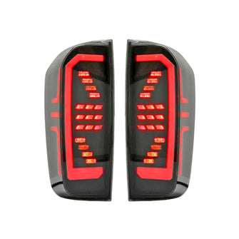 Pair Animated Sequential LED Rear Tail Light Lamps For Navara NP300 D23 2015-2023