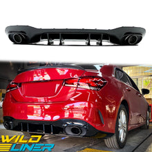 A35 AMG Look Rear Diffuser + Exhaust Tips for Mercedes A-Class W177 Sedan AMG Pack 2019-2023 di19