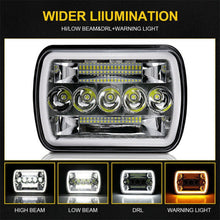 Pair 7x6'' 5x7'' LED Headlights HI/LO/DRL/TURN SIGNAL For 1983-2004 Toyota Hilux