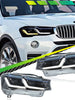 LED Headlights Assembly for BMW X3 F25 X4 F26 2010-2013 Modified Headlamp Pair
