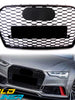 RS6 Style Glossy Black Front Bumper Grille Grill For Audi A6 C7 S6 2016-2018 fg169