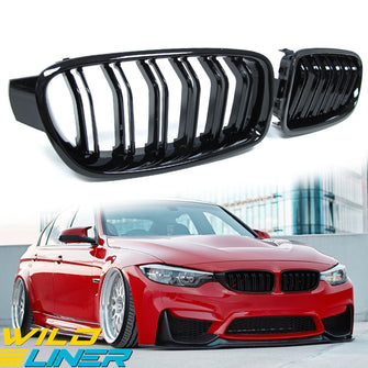 Glossy Black Front Kidney Grille Grill For 2012-2018 BMW 3-Series F30 fg42