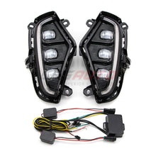 LED DRL Day Running Light Fog Lamp For Toyota RAV4 2019-2024 W/ Yellow Turn Signal