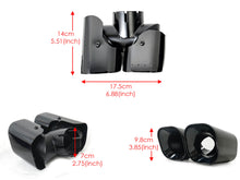 Kahn Style Black Quad Exhaust Tips Land Rover Defender 90/110/130 ( For 3.0L ONLY)
