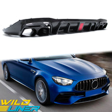 Carbon Look LED Bumper Diffuser Exhaust Tips for Mercedes E W213 Sedn AMG Pack di127