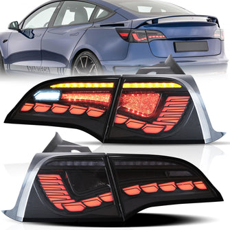 LED Tail Lights For Tesla Model 3 / Y 2017-2024 with Sequential