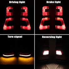 L+R Pair LED Rear Tail Light Lamps For Toyota Land Cruiser Prado J120 2003-2009