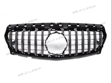 Chrome/Black GT-R Front Grille Grill  For 2017-2019 Mercedes CLA C117 W117 fg167