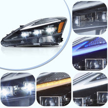 Headlights Amber LED For 2006-2012 Lexus IS 250 350 Projector Headlamp