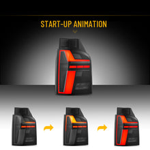 Pair Smoke LED Tail Lights For 2010-2014 VW Multivan T5 w/Animation Sequential Rear Lamps