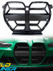 For 2021-2025 BMW M3 G80 M4 G82 G83 CSL Style Carbon Look Front Nose Grille w/ ACC