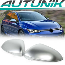 Matte Chrome Side Mirror Cover Caps Replacement for VW Golf MK8 2022+ w/o Assist