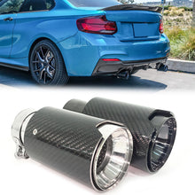 1PCS Carbon fiber Exhaust Tips 65mm Inlet Muffler Pipes M Performance Style