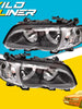 L+R Head Light Non Xenon + Corner Light Clear For BMW 3 Series E46 Sedan 2001-2005