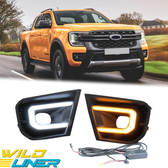 LED DRL Daytime Running Light Fog Lamp For Ford Ranger Wildtrak 2022-2023