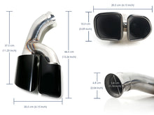 Square Exhaust Pipe Tips Black fit for Porsche Cayenne Base 2015 2016 2017 2018
