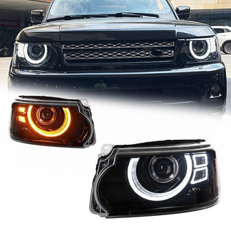 Pair LED Front Headlights For Land Rover Range Rover Sport L320 2006-2013 Head Lamp without AFS