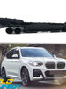 Gloss Black Rear Diffuser + Exhaust Tips Replace for BMW X3 G01 M-Sport 2018-2021