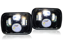 Pair 7x6 5x7 LED Headlight Hi/Lo Beam With DRL For Toyota LandCruiser 75 78 79 Hilux LN106 H6054