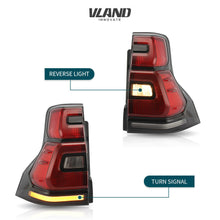 Red LED Tail Lights For 2010-2017 Toyota Land Cruiser Prado Rear Brake Lamps FJ150
