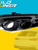 Rear Diffuser W/ Black Exhaust Tips For Audi A6 C8 S6 S-Line 2019-2023 di133