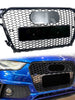 RS4 Style Gloss Black Honeycomb Front Grille For Audi A4 S4 B8.5 2013–2016