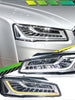 LED Headlights Front Lamps Assembly Turn Signal DRL Smoked for Audi A8 2011-2017