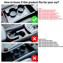 Car Center Console Storage Box Organizer Tray For 2024-2025 Hyundai Kona