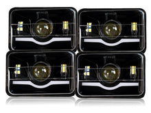 4x6" LED Headlights Angel Eye for Toyota Landcruiser 60/80 Series Nissan Patrol MQ / MK Series