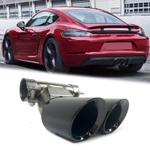 Black Triple Exhaust Tip For Porsche 718 Cayman Boxster 2017-2026