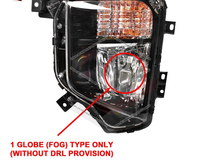 Pair LH+RH Fog Light Spot Driving Lamp 2 Globe (No DRL) For Mitsubishi Triton MR 2018-2023