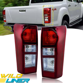 Rear Lamps Tail Light Pair For Isuzu DMax D-Max Ute 2012-2017 (Non-Bulb)