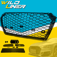 RS4 Style Honeycomb Front Bumper Grille For Audi A4 S4 B9 2017–2019