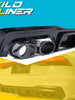 Glossy Black Rear Diffuser Lip + Exhaust Tips for Audi A7 Sedan S-Line 2019-2023 di85