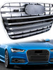 Chrome Front Bumper Grille For 2012 2013-2015 AUDI A6 S6 C7 fg213