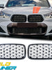 For 2018-2023 BMW X2 F39 Black Diamond Front Kidney Grille Grill fg246