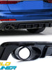 Gloss Black Diffuser + Exhaust Tips for Audi A6 C8 Avant Sport 2019-2023 di161
