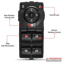 Red Illumination Electric Master Window Switch for Holden Commodore VE 2006-2013